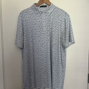 G/FORE Blue and White Polo Shirt brand new